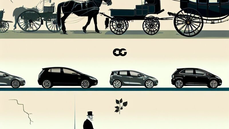 Automobilių raida: nuo vežimų iki elektromobilių