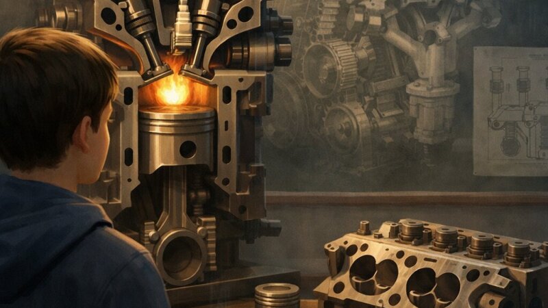 Cilindrų galvutė: funkcijos ir konstrukcijos pagrindai gimnazijos lygmenyje