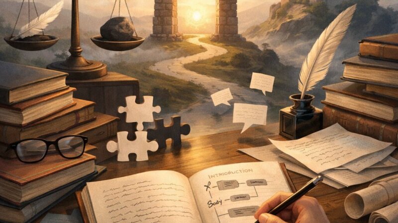 Samprotavimo ir literatūrinio rašinio ypatumai bei rašymo patarimai